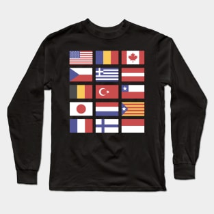 Vexillology - World Countries Flag Lover Gift Long Sleeve T-Shirt